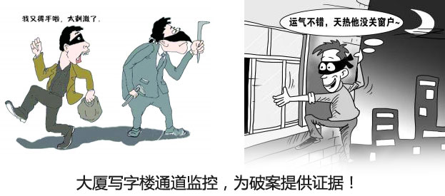 大廈監(jiān)控記錄小偷作案過程