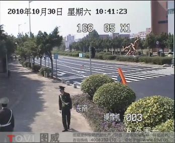 D1效果-室外通道安保視頻監控錄像演示